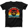 It Is What It Is And It's Not Great Raccoon Funny Gift Black T Shirt 243