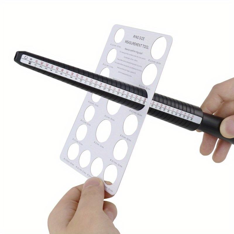1pz Card Misura Anelli - Tabella di Conversione Taglie Europee & USA con Guida alla Circonferenza di Misura, Strumento Durevole in Cartone per Creazione Gioielli