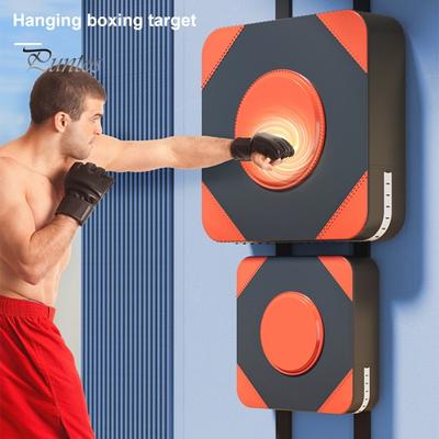 Wall Boxing Pad Faux Leather Elastic Foam Wall Mount Punching Pad Noise Free Boxing Taekwondo Training Target Pad Home Gym Workout Equipment