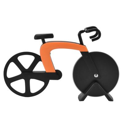 Fahrrad Pizza Schneider Rad Edelstahl Fahrradform Pizza Messer Küche Pizza SchneidwerkzeugOrange