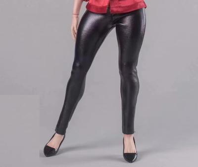 Compatible with TBLeague Body for Scale Action Figure MUDOTOYS Beautiful Woman Sexy Black Black Leather Style Leggings Pants Body and Shoes Not