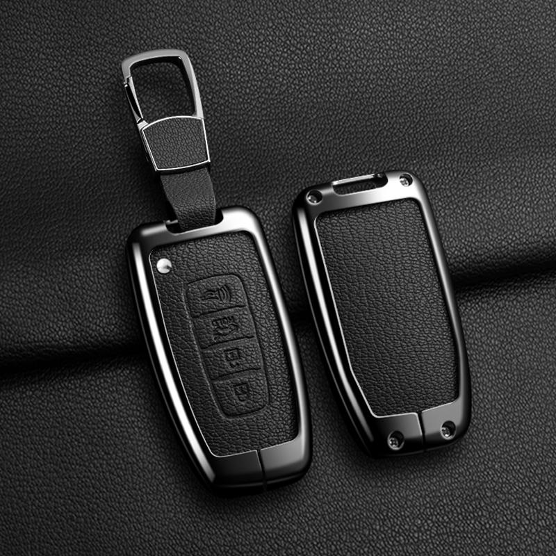 Car Remote Key Case Cover for Hyundai Genesis Coupe Sonata Ix35 for KIA Forte Sportage K2 K5 New Alloy Leather Auto Accessories