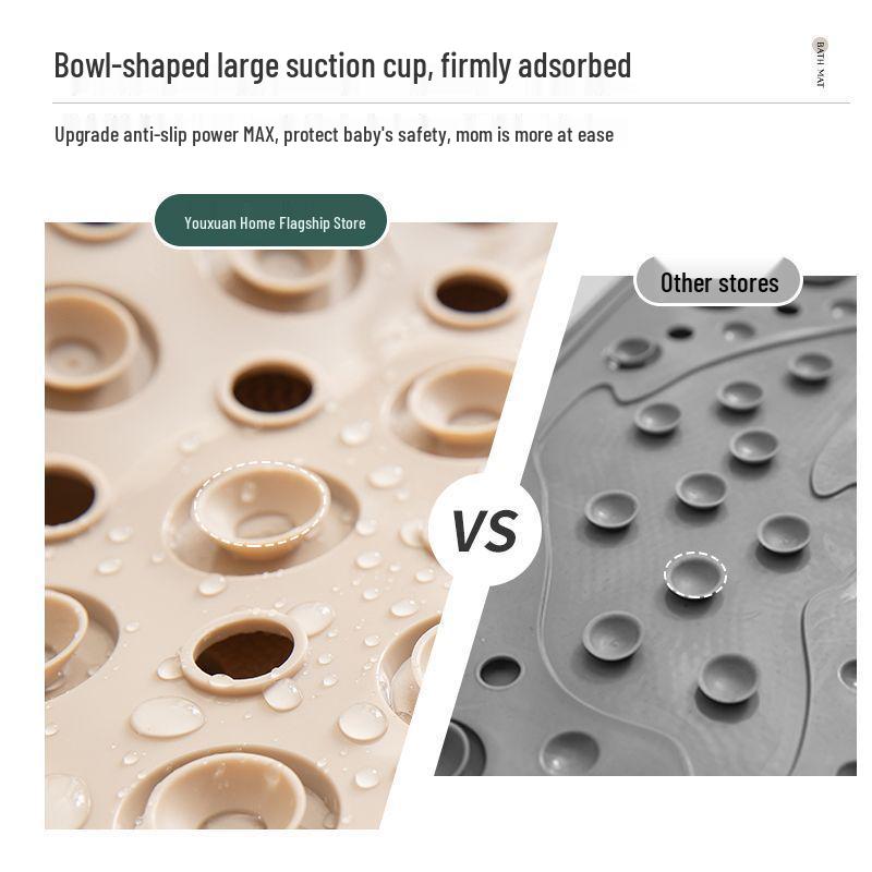Waterproof Anti-Slip Bathroom Mat with Suction Cups and Massage Surface