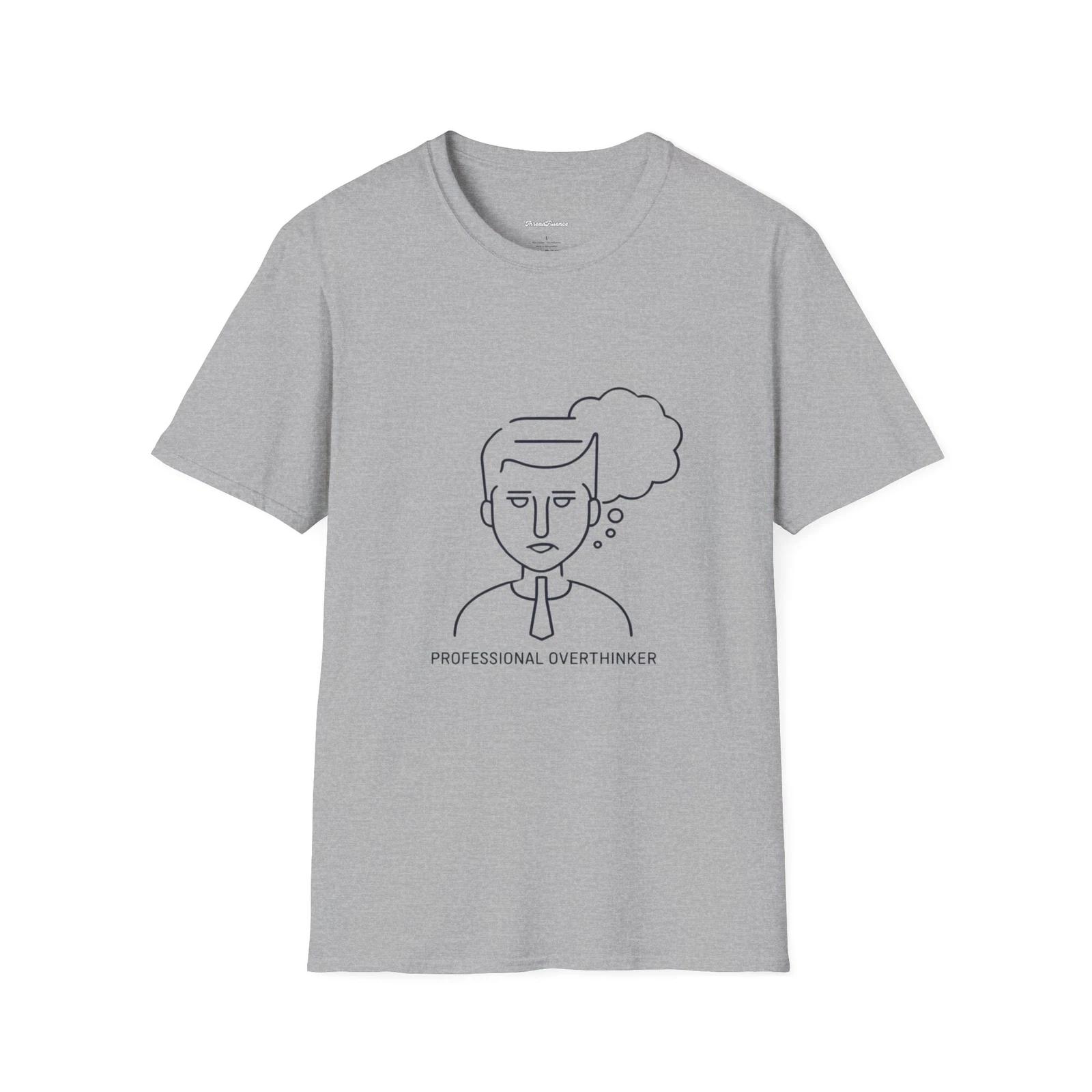 Funny Overthinker Unisex Softstyle T-Shirt, Professional Humor Tee S