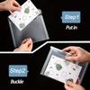 50 Pcs Die Cut Storage Bag Clear Plastic Envelopes Pockets Stamp Storage Pocket Die Cuts Pockets