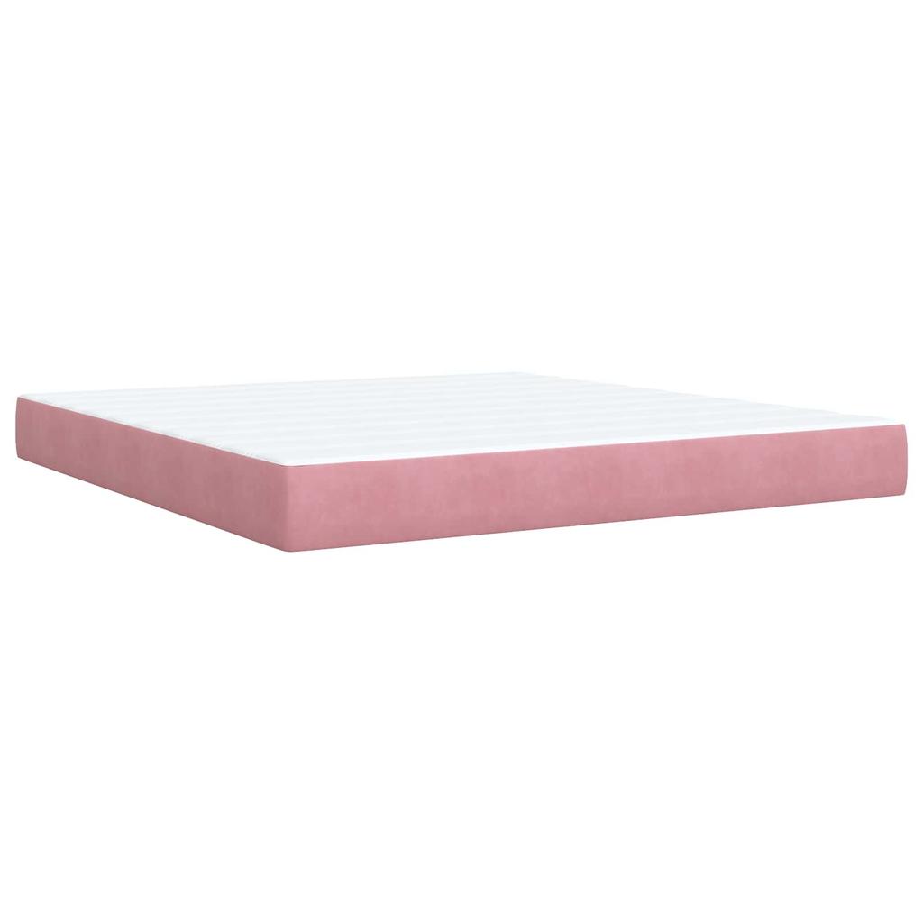 Storage Bed with Headboard Pink 180 X 200 Cm Velvet