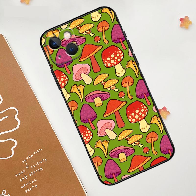 Mushroom Forest Case For Apple iPhone 16 15 14 13 11 12 Pro Max Mini XR 15 16 Plus 16e Protective Cover
