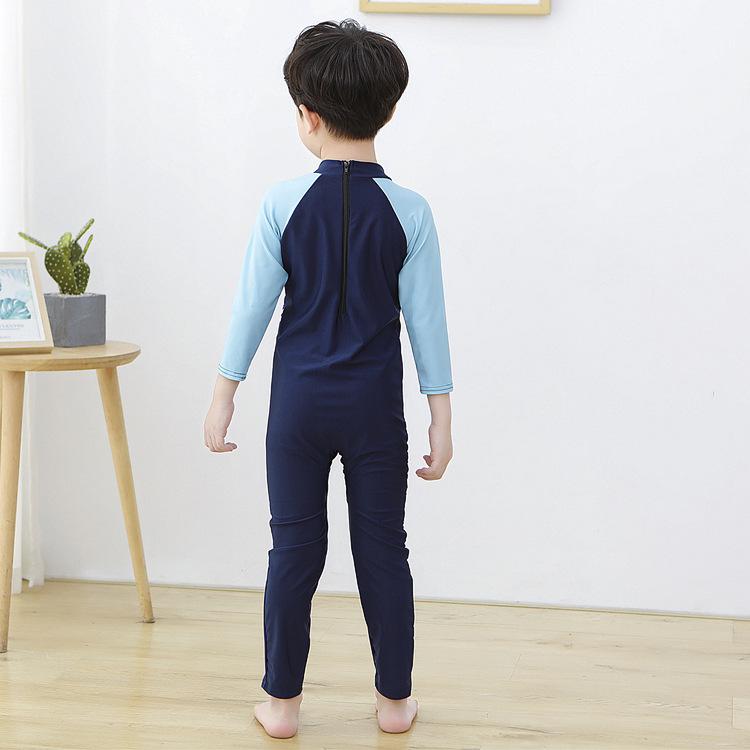 Barns tecknad långärmad baddräkt - Unisex en del strand- och surfkläder, Storlekar S/M/L