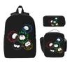 Club Penguin Puffle Group Backpack Boys Girls BookBag School Bag Shoulder Bags 3ps Insulated Lunch Bag Pencil Case