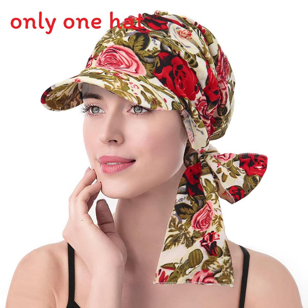 Wide Brim Headscarf Hat With Leopard Print And Floral Pattern Summer Style For Women And Men