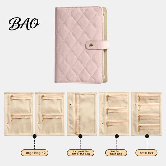 Protective Jewelry Storage Bag Book Set, PU Leather Travel Organizer, with 5 Removable Pages Soft Velvet Design, Pouch for Necklaces Rings Earrings