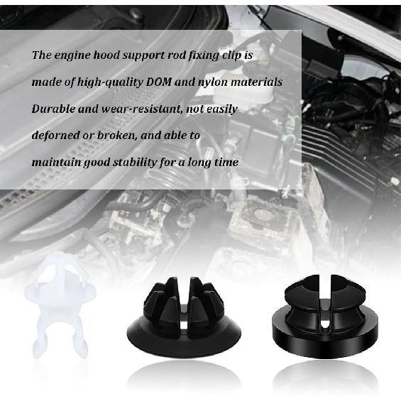 30PCS Hood Support Prop Rod Clips, Replace OEM 91503-SS0-003 | Engine Hood Rod Holder Grommet Clips, Car Engine Hood Stay Clips, Compatible with Most