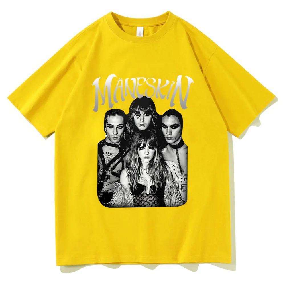 Italian Rock Band Unisexeskin World Tour Tshirt Fashion Gothic Retro Unisex Women Loose Short Sleeve Casual T Shirts Streetwear