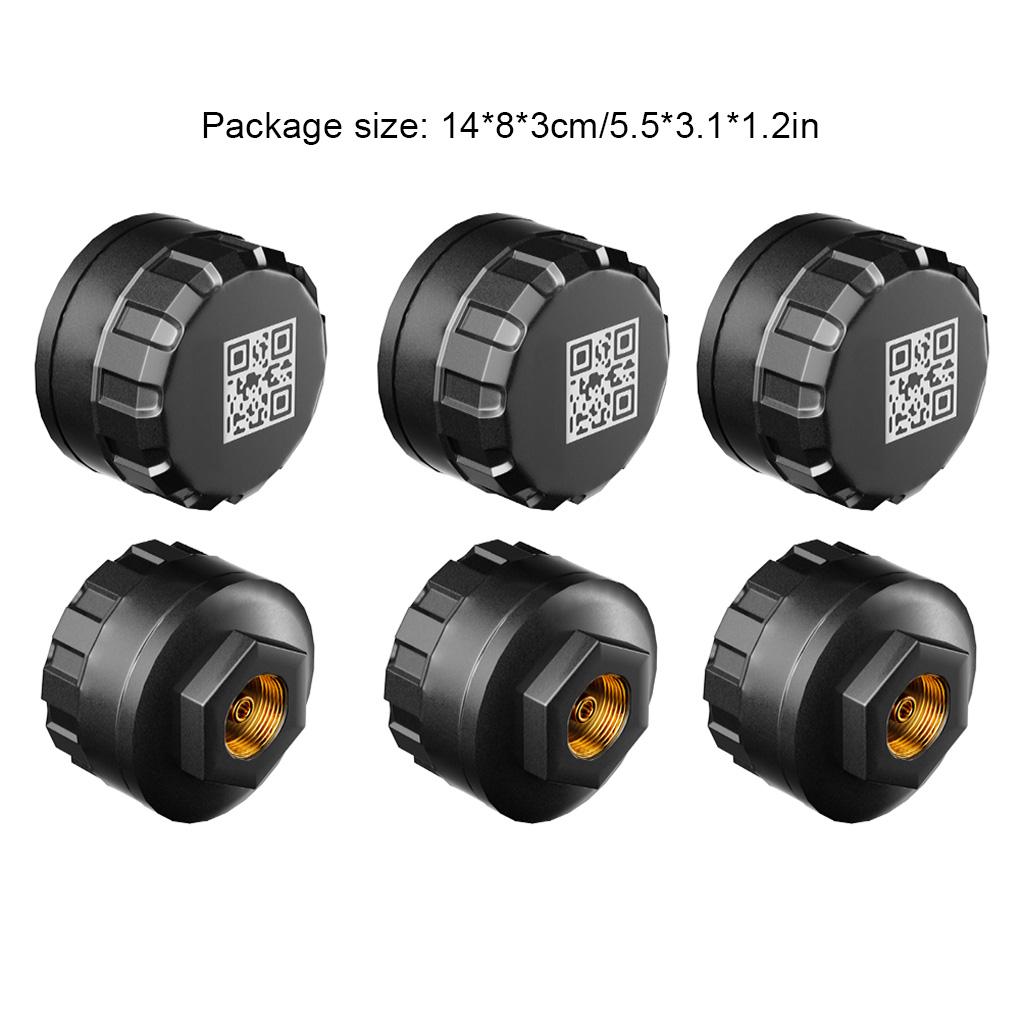 6pcs car Tire Pressure Monitoring System Bluetooth TPMS External Alarm Tire Pressure Sensors For RV Truck for Phone Diagnostic