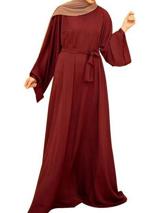 Middle Eastern Turkish Solid Color Multi-Color Large Size Robe Dress