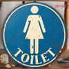 Pine Berry Ladies Toilet Sign Garden Office Decor Easy Install Holiday Gift