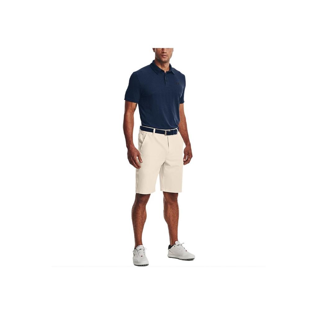Under Armour Vanish Seamless Logo Print Loose Fit Short Sleeve Polo Shirt Men tops Academy-Blue 1370098-408