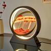 LED Light Creative Quicksand Bordslampa Rörlig Sand Konstbild 3D Timglas Djuphavssandlandskap sovrumslampa för heminredning Present