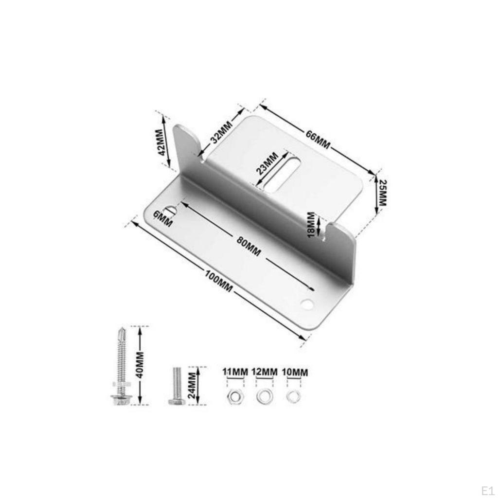 4 Pieces Photovoltaic Module Z Bracket Set Brackets for Boat Owners, DIY
