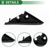 Motoforti Pillar Corner Triangle Trim View Mirror Flag Applique Panel Cover, Plastic, Black, for Toyota Camry 2007-2011, Part Number 6749106040