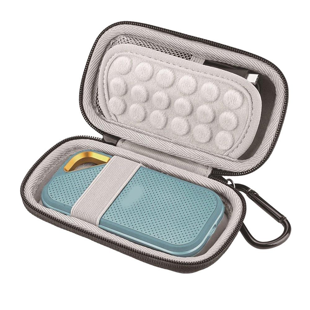 Shockproof SSD Case Hard Shell Foam Lining External Hard Disk Case Water Resistant Carrying Case for E80/E30/E60/E81 Travel