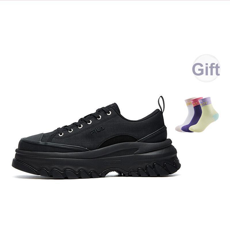 New FILA Lava Wear Resistant Low Top Casual Shoes Women's Black F12W124155FBK