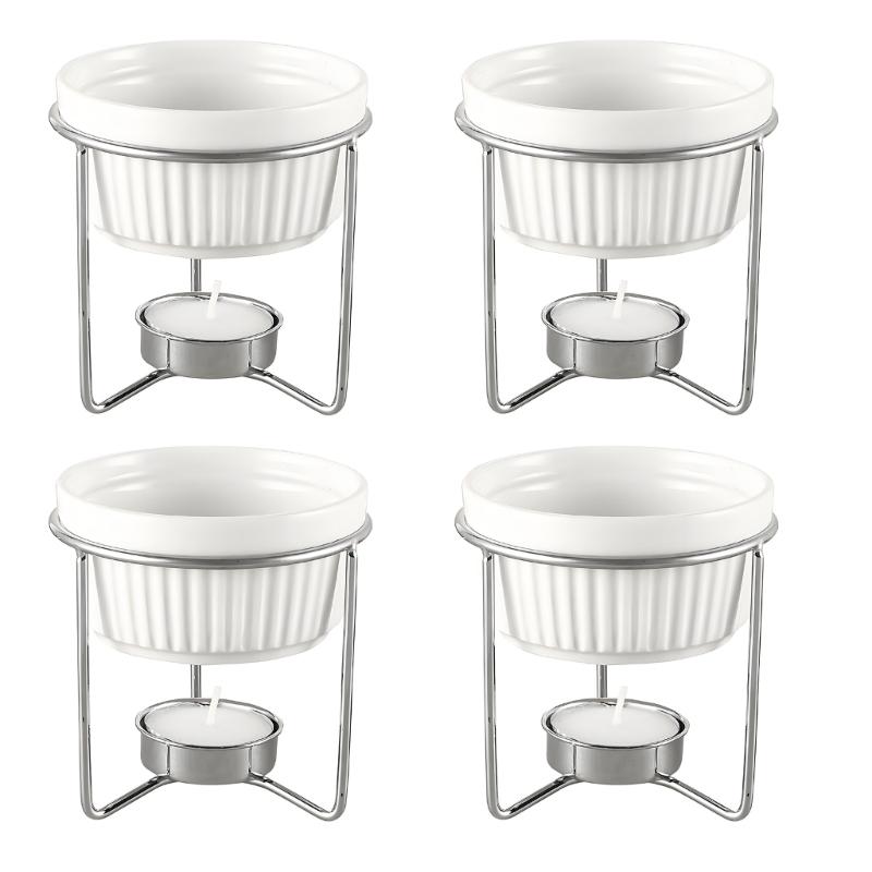 Керамические аромалампы для эфирных масел, аромалампы для восковых мелтов, держатель для ароматерапии, подсвечник для чайных свечей, Рождественский подарок на новоселье серебряный