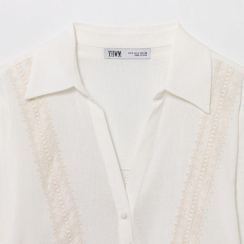 Kaslead New Arrival Women's Fashion Style Fashionable All-Match Blended Vacation Style Shirt 2298066