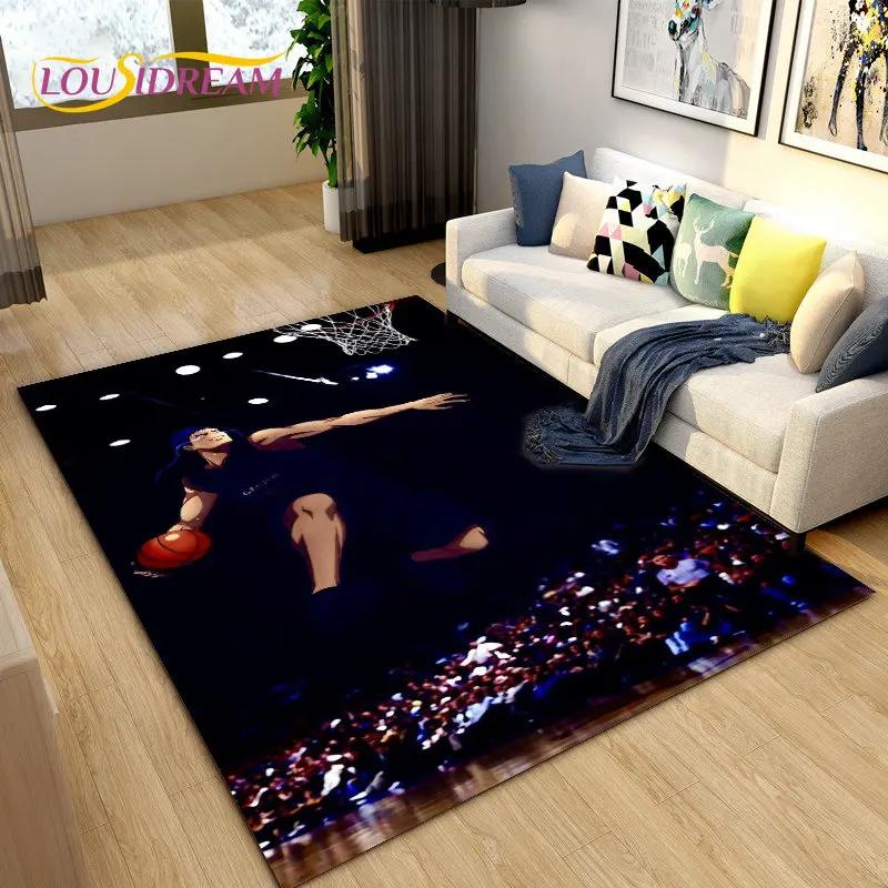 Kuroko's Basketball Anime Cartoon Area Rug,Carpet Rug for Living Room Bedroom Sofa Doormat Decoration, Kids Non-slip Floor Mat