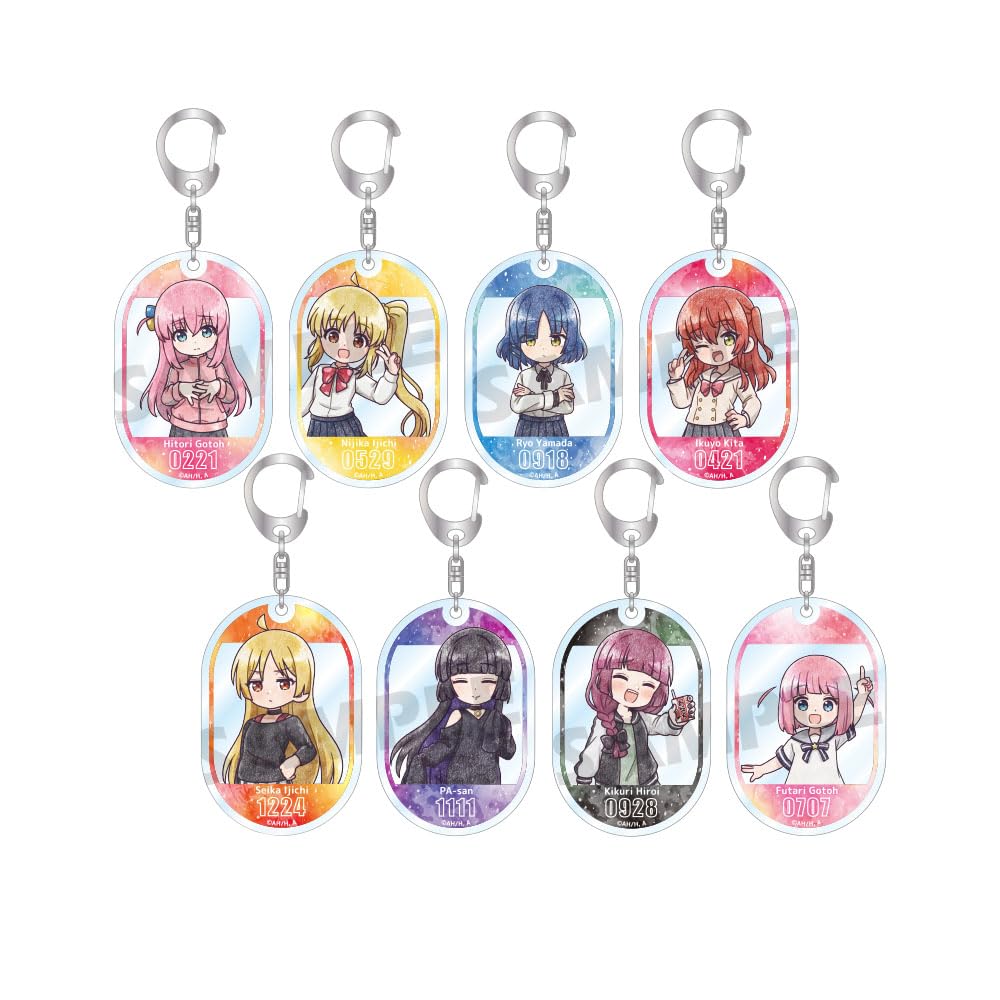 Anime the Pikopare Trading Keychain Box of 8 Bocchi Rock!