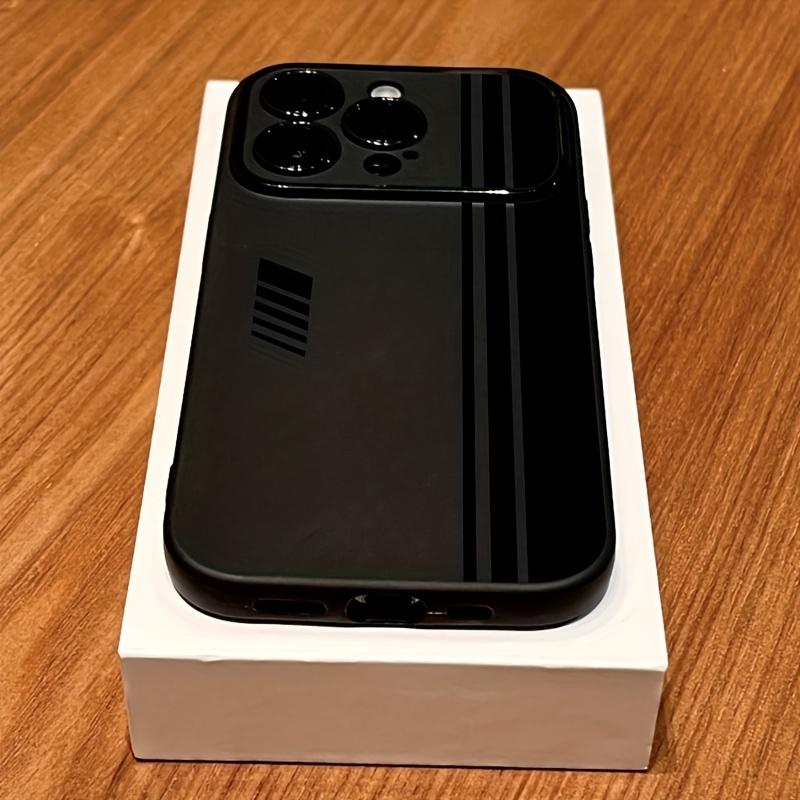 Black Stripe Pattern Phone Case For iPhone 17 15 14 13 16 Pro Max Plus 11 12 X XR XS MAX Shockproof Soft Silicone Matte Cover iPhone XR