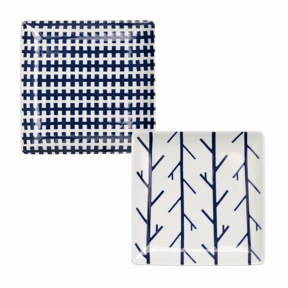 

natural69 Hasami Ware Set swatch Square Plates Natural69 Hasami Ware Swatch Square Microwave and Dishwasher Made in Stylish and Nordic Japanese