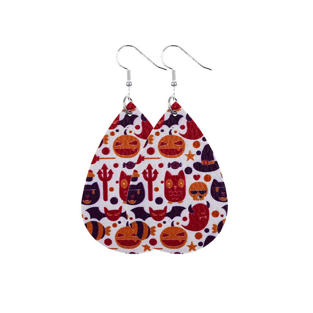 

(SU)Хэллоуин женщин капли воды кожаные серьги крючок мотаться ювелирные изделия