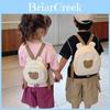 Adorable Cartoon Bear Canvas Backpack For Kids With Lightweight Comfort Design In Multiple Colors