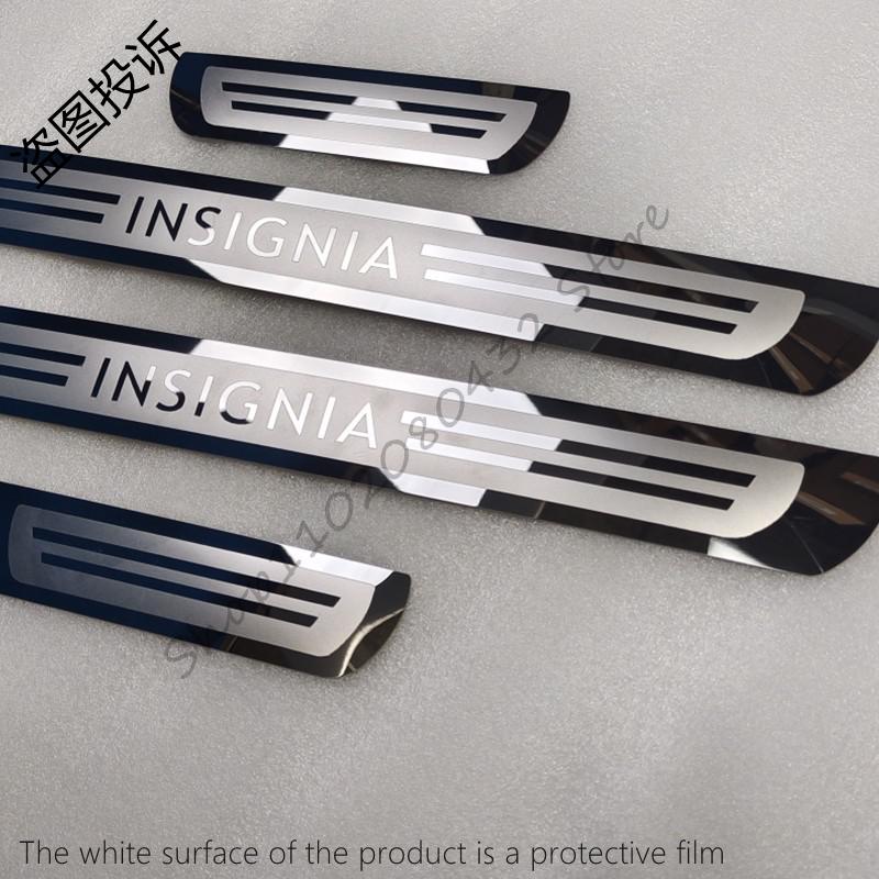 cdnjv6 4pcs/lot For 2013-2020 Vauxhall Opel Insignia ultra-thin door sill cover stainless steel car Accessories