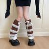 Elegant Ribbon Lace Leg Warmers Breathable Fabric Soft Yarn Stretchy Boot Cover For Homewear And Outfits