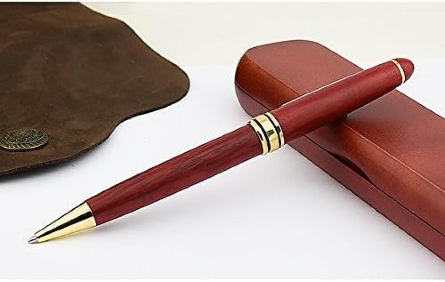 Ducale Wooden Ballpoint Pen with Copper Rose GT Barrel, Oil-Based