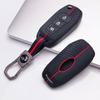 Silicone Key Cover Keychain for Ford 3 Button Flip Key, Fits Ford Focus Mondeo Fiesta Ranger Escape Transit Tourneo Everest, Shockproof Key Fob Holder