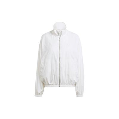 Originals Embroidered Logo Zip-Up Collar Long-Sleeve Windbreaker Women Windbreaker White IS2695