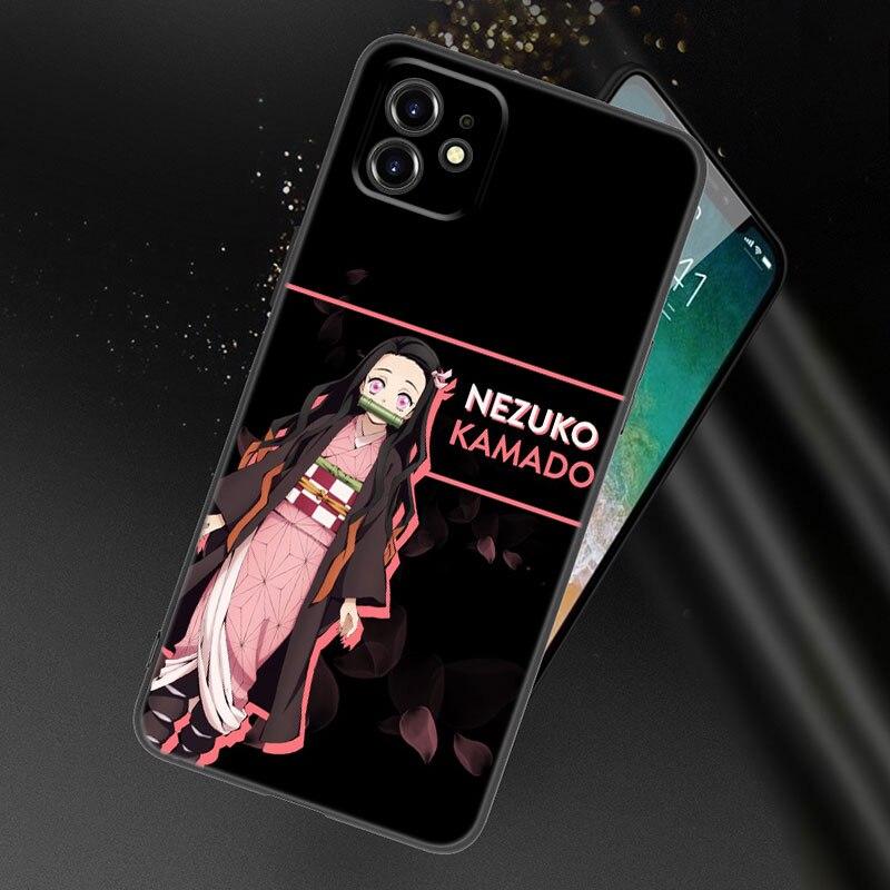 Demon Slayer Kamado Nezuko Anime Phone Case For Apple iPhone 13 12 Mini 11 Pro XS Max XR X 8 7 6S 6 Plus SE 2022 2020 5S 5 Cover