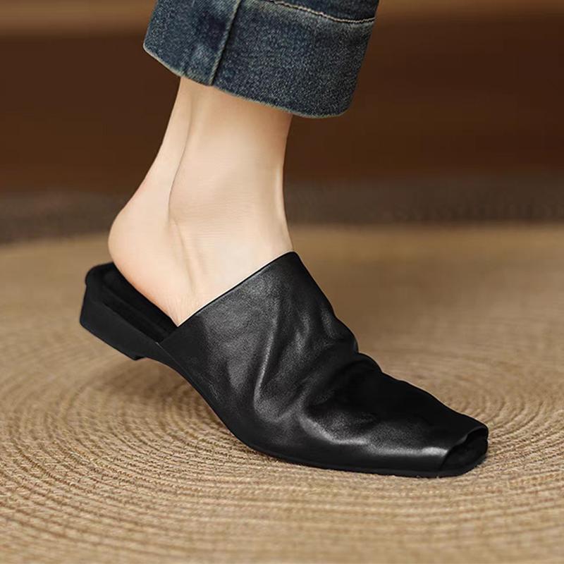 

Модные женские тапочки, балетки, мюли с ремешком сзади, повседневная новая летняя женская обувь, дизайнерские модные шлепанцы, уютные Zapatos De Mujer 42 чёрный