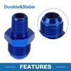 Ein ABSOPRO Reduzier-Schlauchanschluss-Adapter mit Bördelanschluss TF AN8 1/4 NPT Kraftstoffleitungsverbinder Aluminium Blau