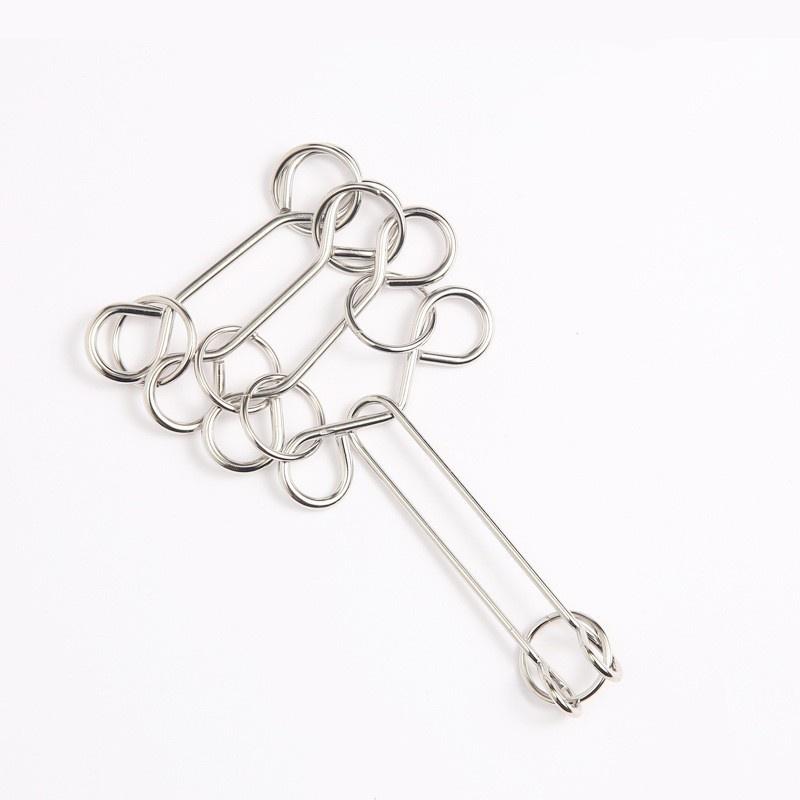 Nine-ring Puzzle Toys with High Difficulty To Untie The Rings, Loop-shaped Ring Intelligence Toy To Untie The Rings