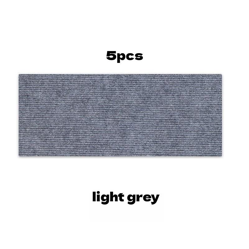 5Pcs 20x100cm Self Adhesive Stair Tread Mats Non-Slip Water Absorbent Safety Mute Carpet Pad Step Anti-Slip Mat Floor Protection