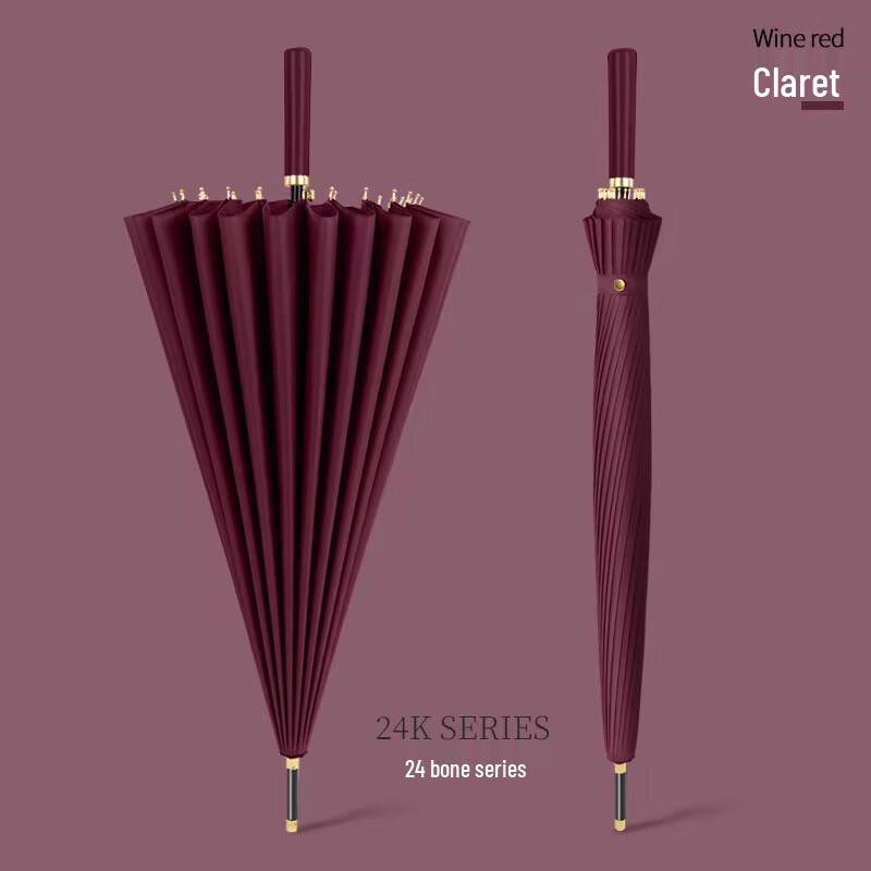 Черный длиннорукий деловой зонт