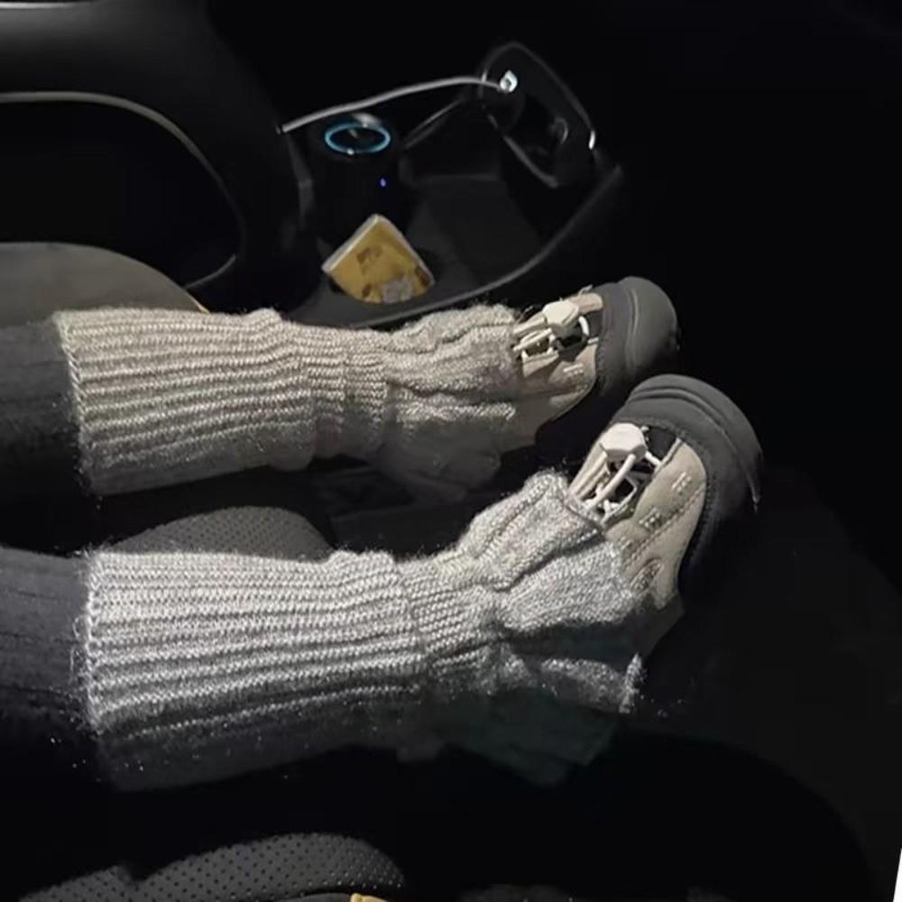 Knitted Leg Warmers Thickened Hosiery New Boot Covers  Autumn and Winter