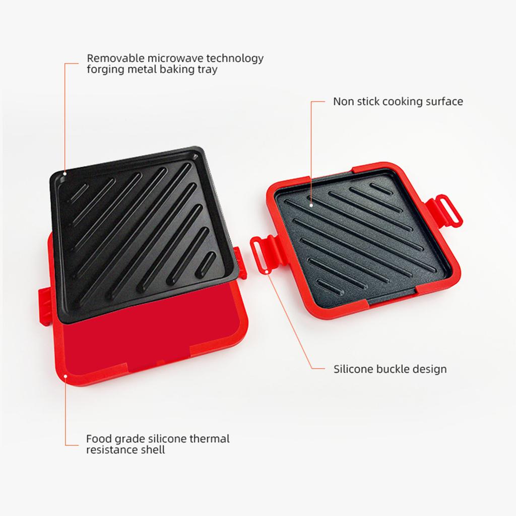 Microwave Sandwich Maker Dishwasher Safe Panini Press Grilled Cheese Sandwich Maker for Cooking Breakfast Grilled Cheese Snacks