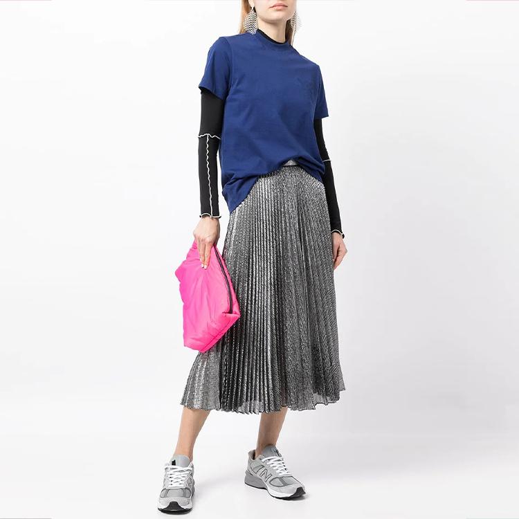 Y-3 FW21 Logo Pullover Short Sleeve T-Shirt Women T-Shirts Blue H61898