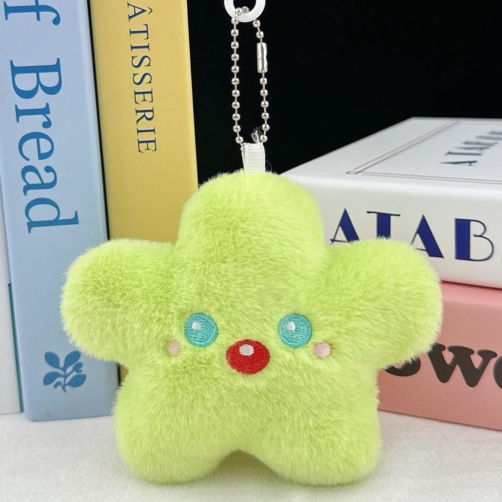 Creative Star Plush Doll Keychain: Girlish Heart Backpack Charm Ornament