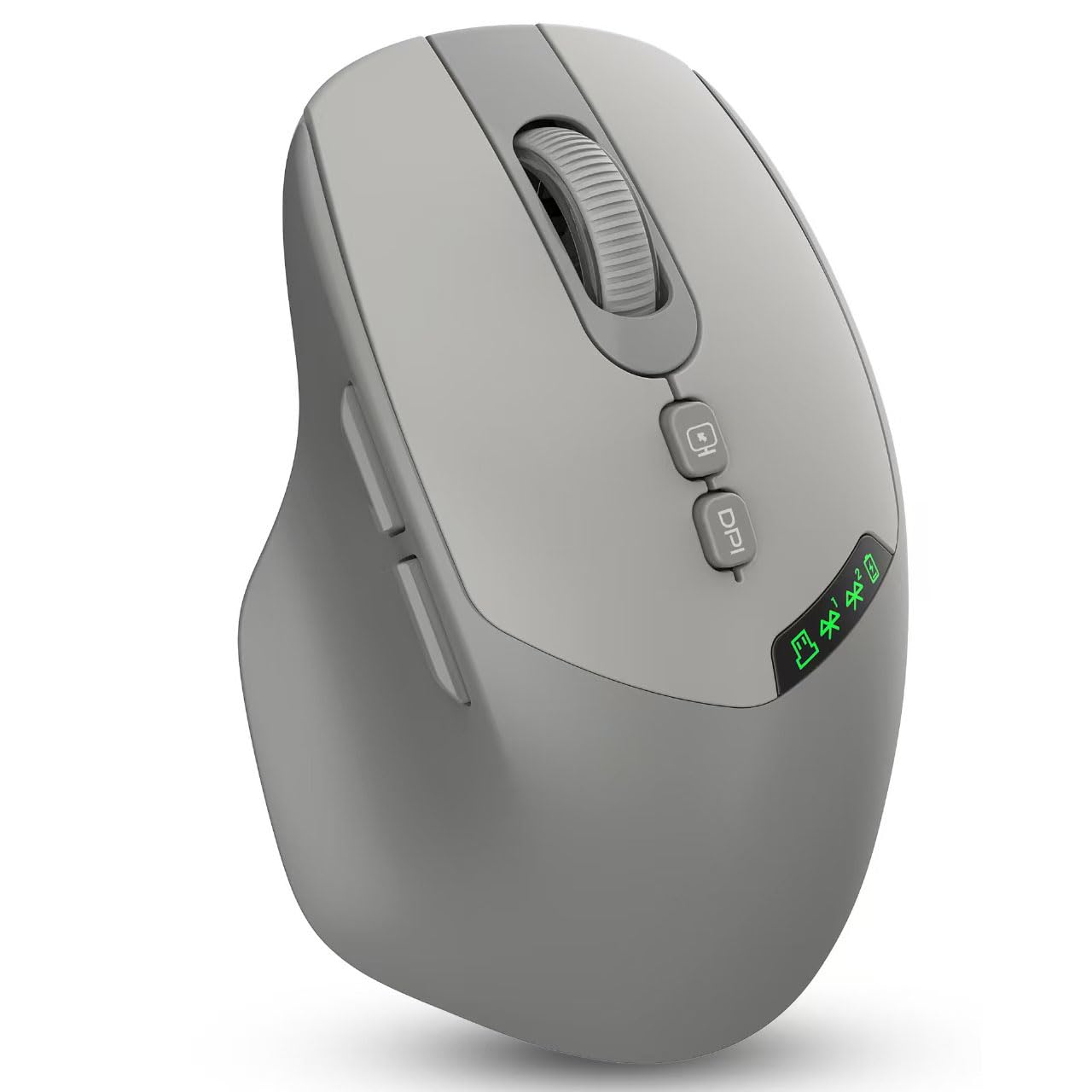 

Wireless Mouse Compatible with and Smartphones [Multi-Connection, 2.4GHz & Bluetooth] Quiet, Type-C Rechargeable, Lightweight, Portable, сірий колір